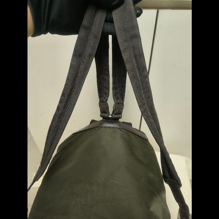 【8成新】㊣✨PRADA✨普拉達 綠色 帆布 皮革 口袋 中型 後背包 /二手包/二手精品🌳二手樹屋🌳-27