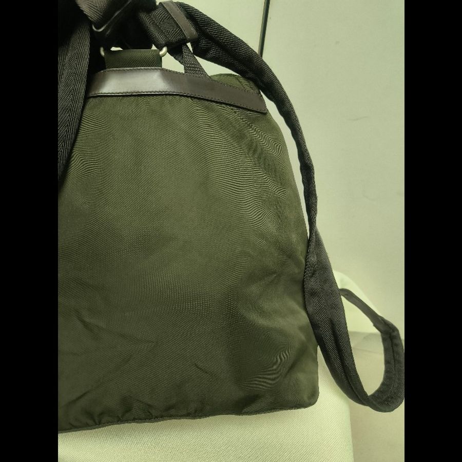 【8成新】㊣✨PRADA✨普拉達 綠色 帆布 皮革 口袋 中型 後背包 /二手包/二手精品🌳二手樹屋🌳-33