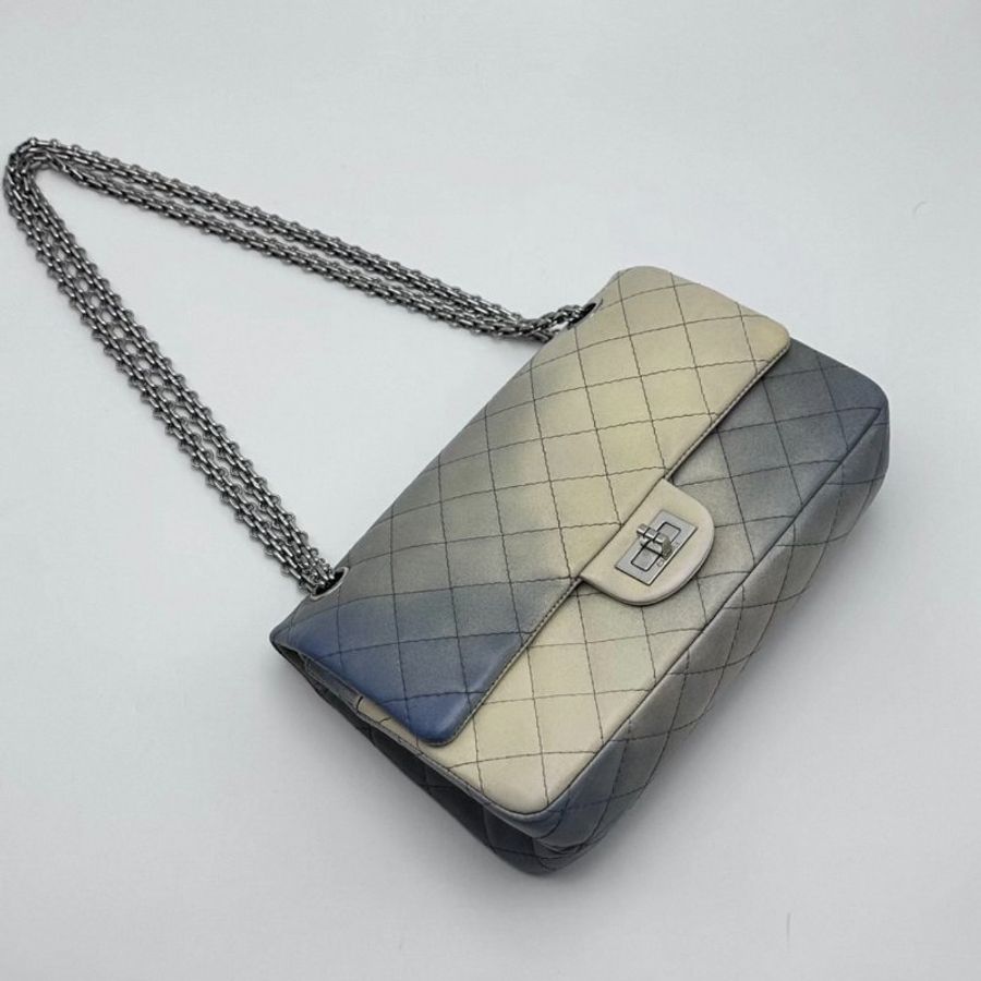 CHANEL 漸變色2.55中號肩背斜背包28*17*8.5 98新配件盒子塵袋-1