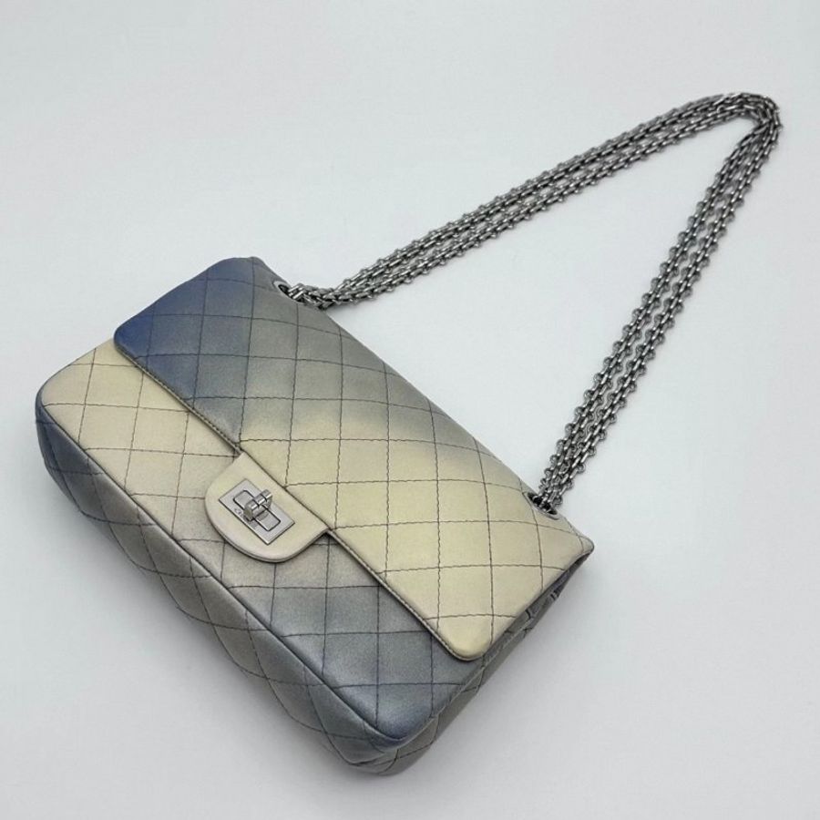 CHANEL 漸變色2.55中號肩背斜背包28*17*8.5 98新配件盒子塵袋-2
