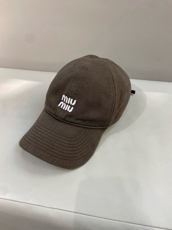 Miu Miu (5HC369) 棕色 棒球帽#S M L-1