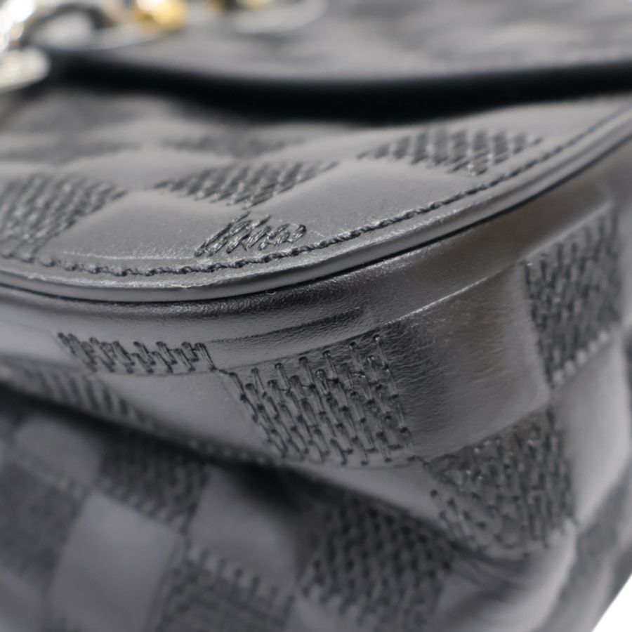 黑色壓紋牛皮 Chain It Bag PM 肩背 N44035 【LOUIS VUITTON LV 路易威登】N44035-12