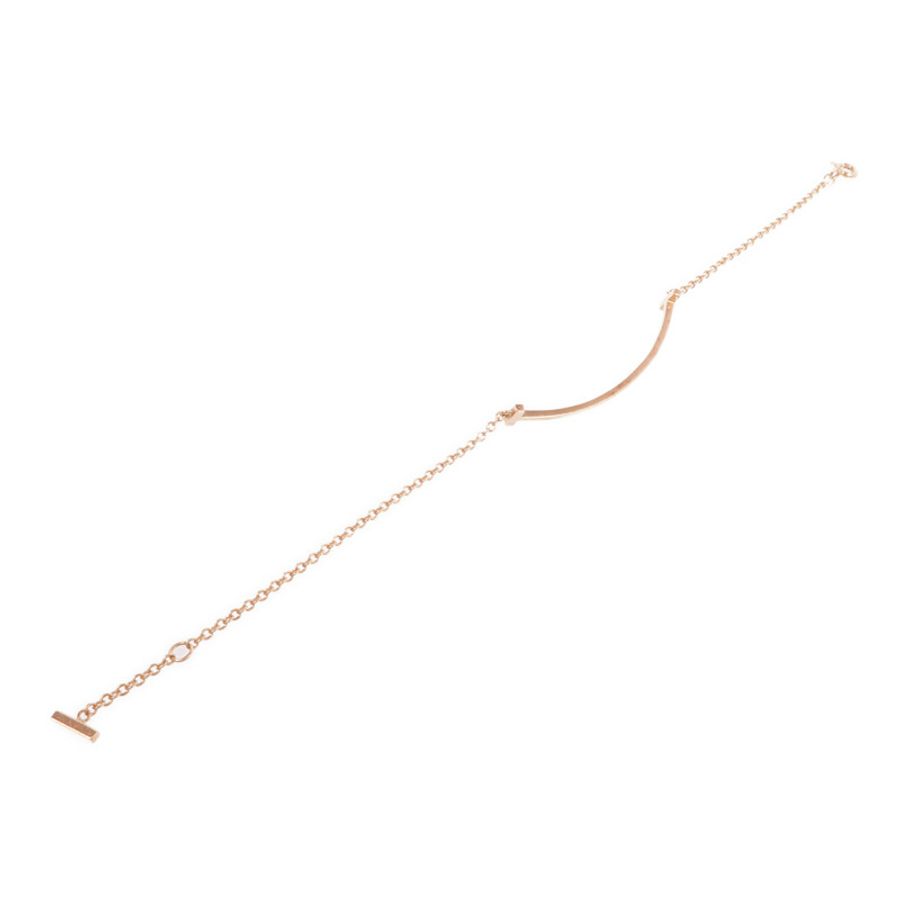 TIFFANY&CO 18K玫瑰金T Smile Bracelet手鏈-6
