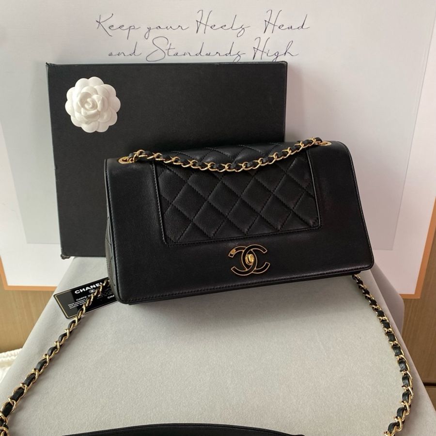✨Chanel 牛皮黑金琺瑯 cf 有保卡 可斜背🖤-4