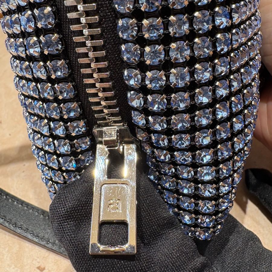 【奢華閃耀・魅力焦點】Alexander Wang heiress pouch 水晶網格晚宴包|派對名媛必備|極輕設計|黑色晶鑽肩背包-18