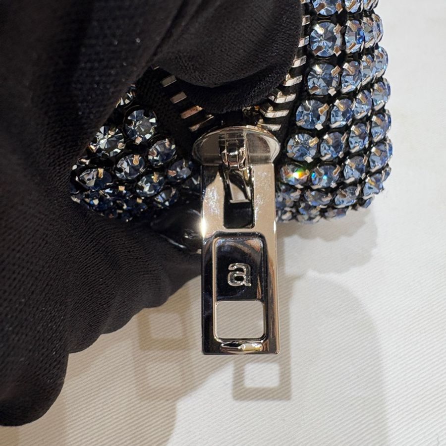 【奢華閃耀・魅力焦點】Alexander Wang heiress pouch 水晶網格晚宴包|派對名媛必備|極輕設計|黑色晶鑽肩背包-19