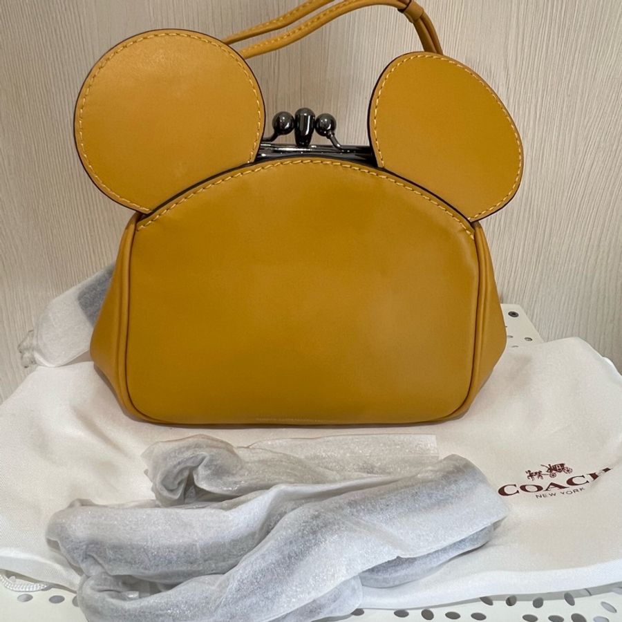 Coach*Disney 聯名芥末黃米奇包 孫芸芸同款 手提包 斜背包(全新收藏品)-0