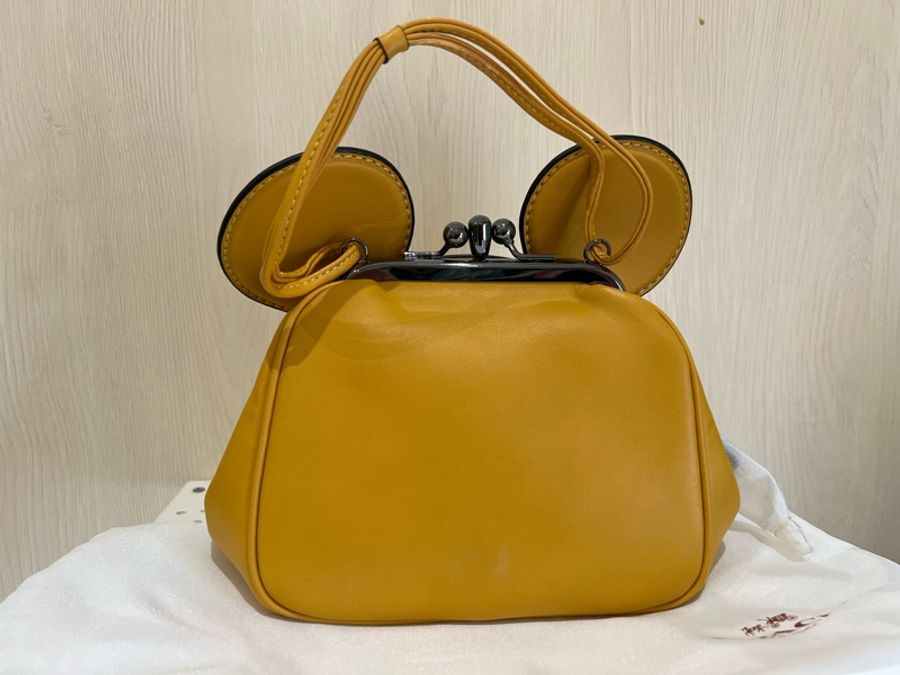 Coach*Disney 聯名芥末黃米奇包 孫芸芸同款 手提包 斜背包(全新收藏品)-1