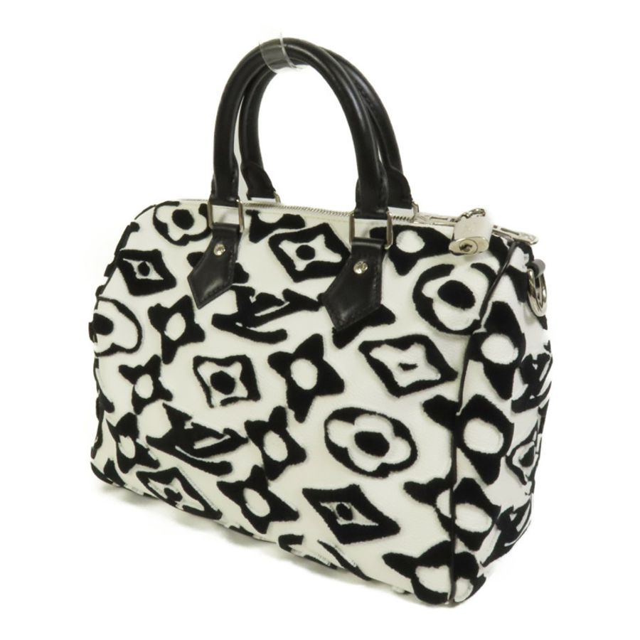 LOUIS VUITTON Tufted Monogram Speedy Bandouliere 25銀扣手挽肩背兩用袋-2