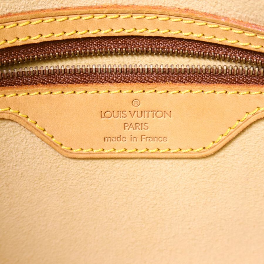 LOUIS VUITTON Monogram Cite GM金扣肩背袋棕色-6