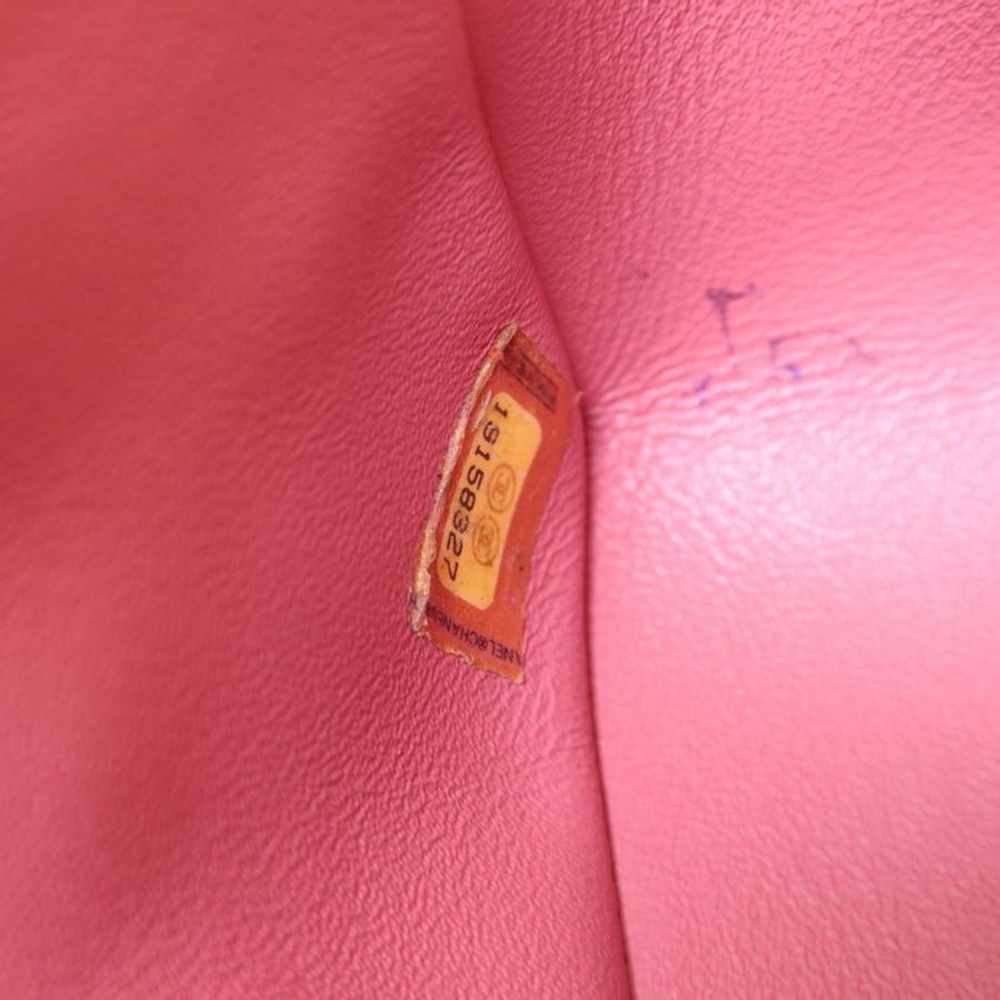 CHANEL 羊皮皮革Classic Flap 20銀扣鏈帶肩背袋-7
