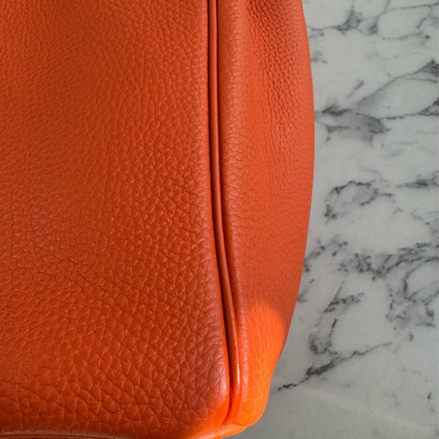 Hermes 9J橘金釦Birkin30-9