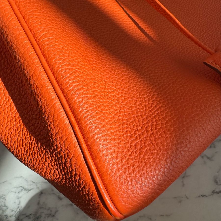 Hermes 9J橘金釦Birkin30-11