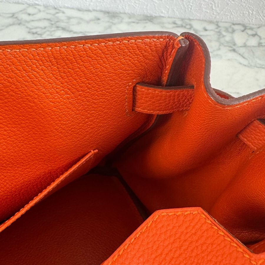 Hermes 9J橘金釦Birkin30-38