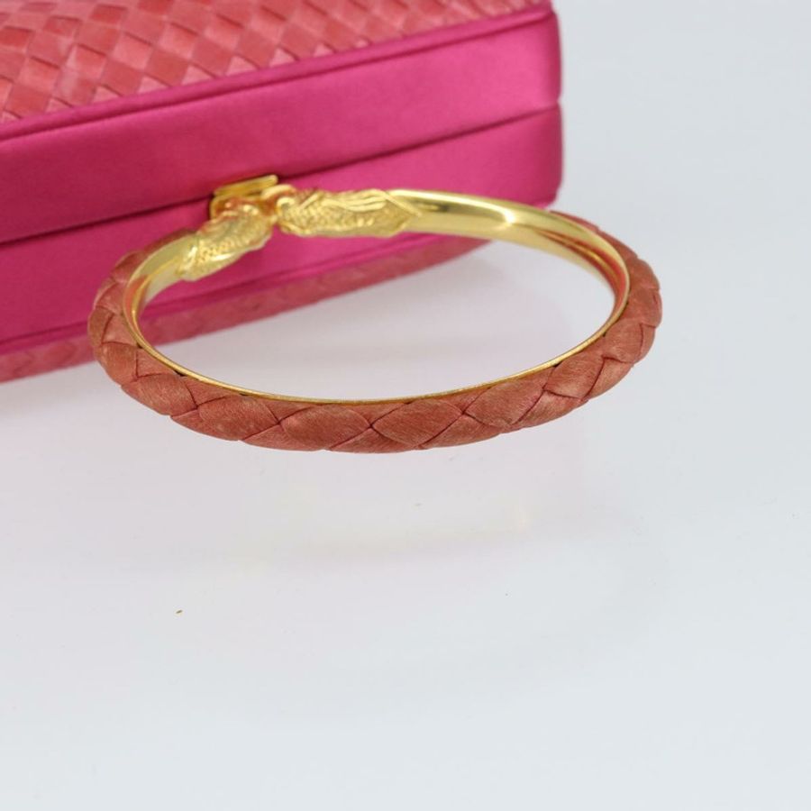 【日本直送】BOTTEGA VENETA INTRECCIATO 手袋 皮革 粉紅色 金色裝飾 正品 155308V-6