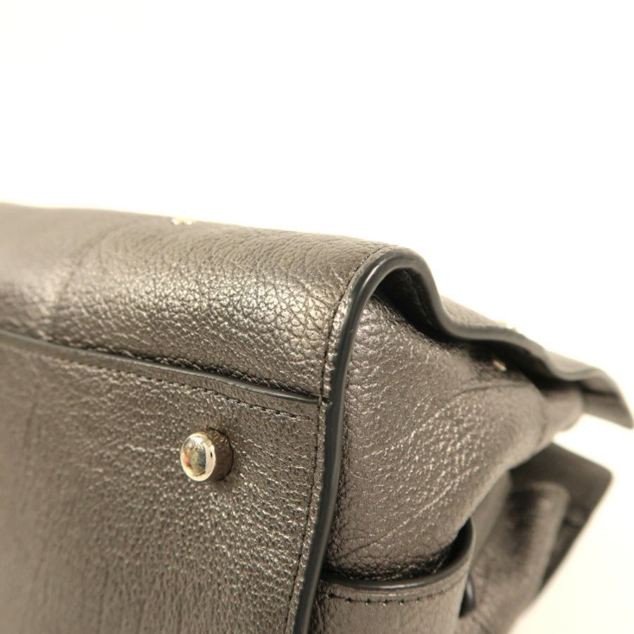 COACH 牛皮皮革Mercer Satchel 30銀扣手挽肩背兩用袋-10