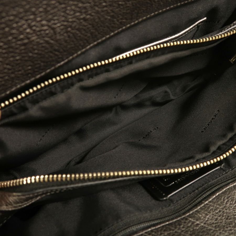COACH 牛皮皮革Mercer Satchel 30銀扣手挽肩背兩用袋-14