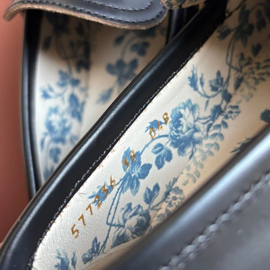 ::GUCCI:: 黑色皮革x金屬馬銜釦樂福鞋 38號-33