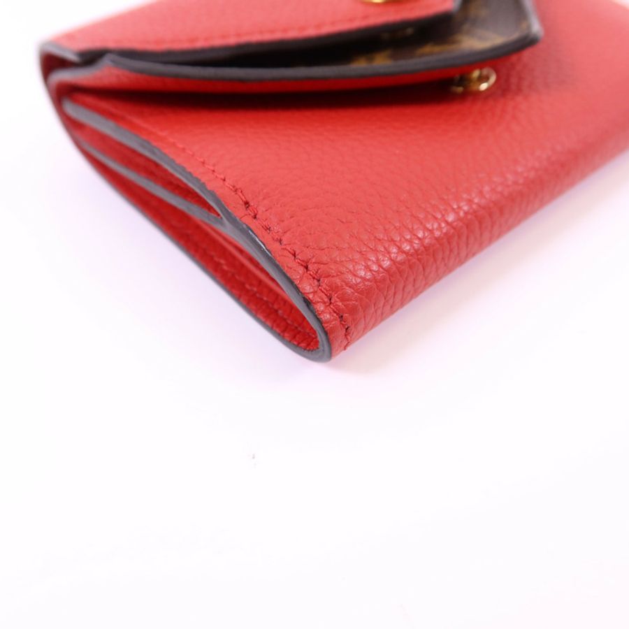 LOUIS VUITTON Monogram Double V Compact Wallet金扣錢包-10