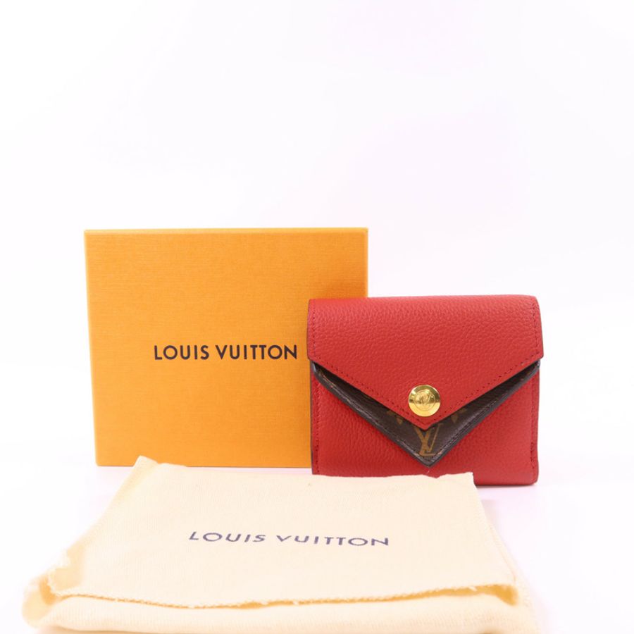 LOUIS VUITTON Monogram Double V Compact Wallet金扣錢包-16