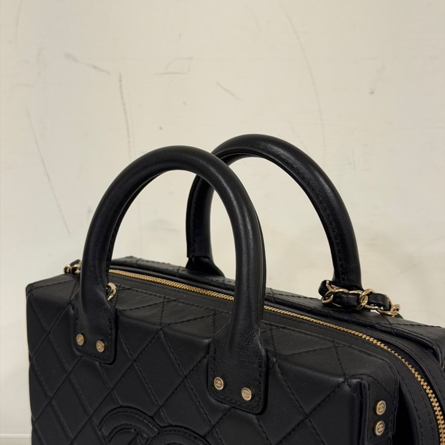 Chanel 22B復古盒子包 芯片款 #全新全配🉑送禮 #全牛皮菱格紋大logo-16