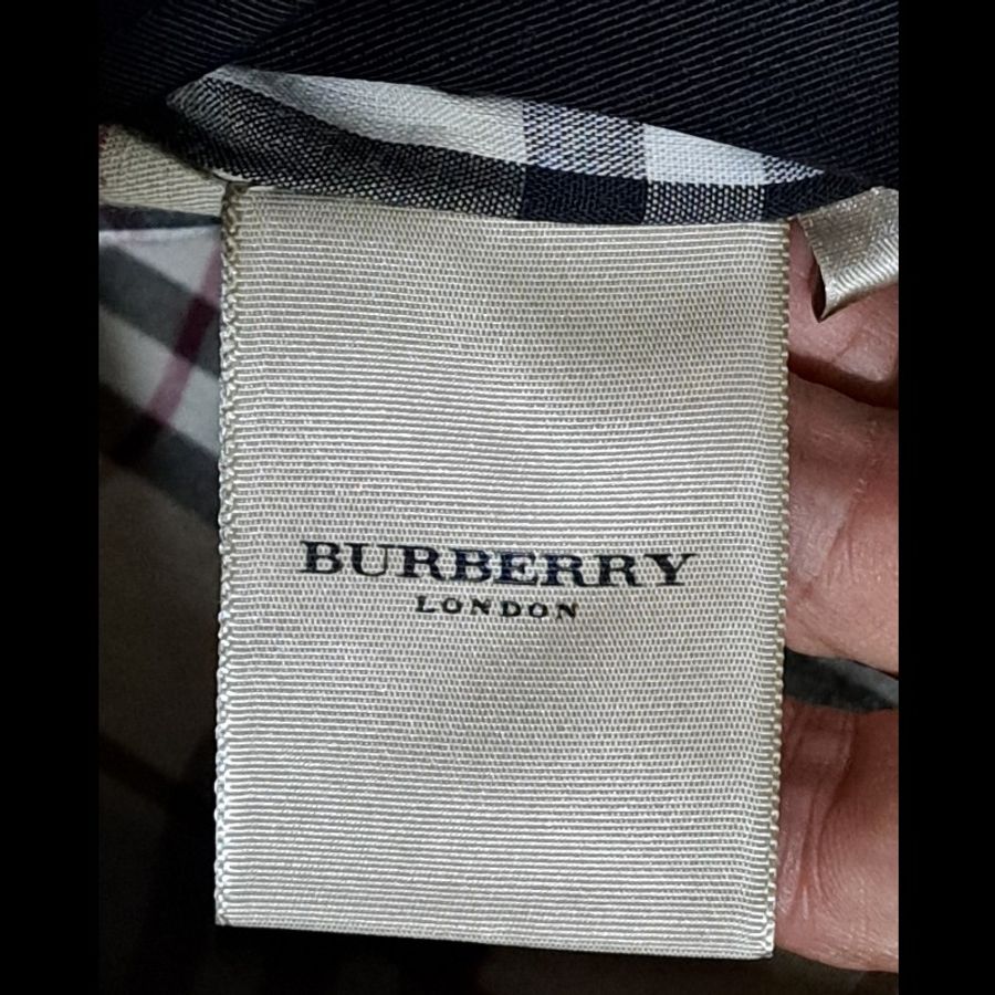 女40號/日本二手/Burberry 時尚女神風衣/有格紋帽+腰帶-19