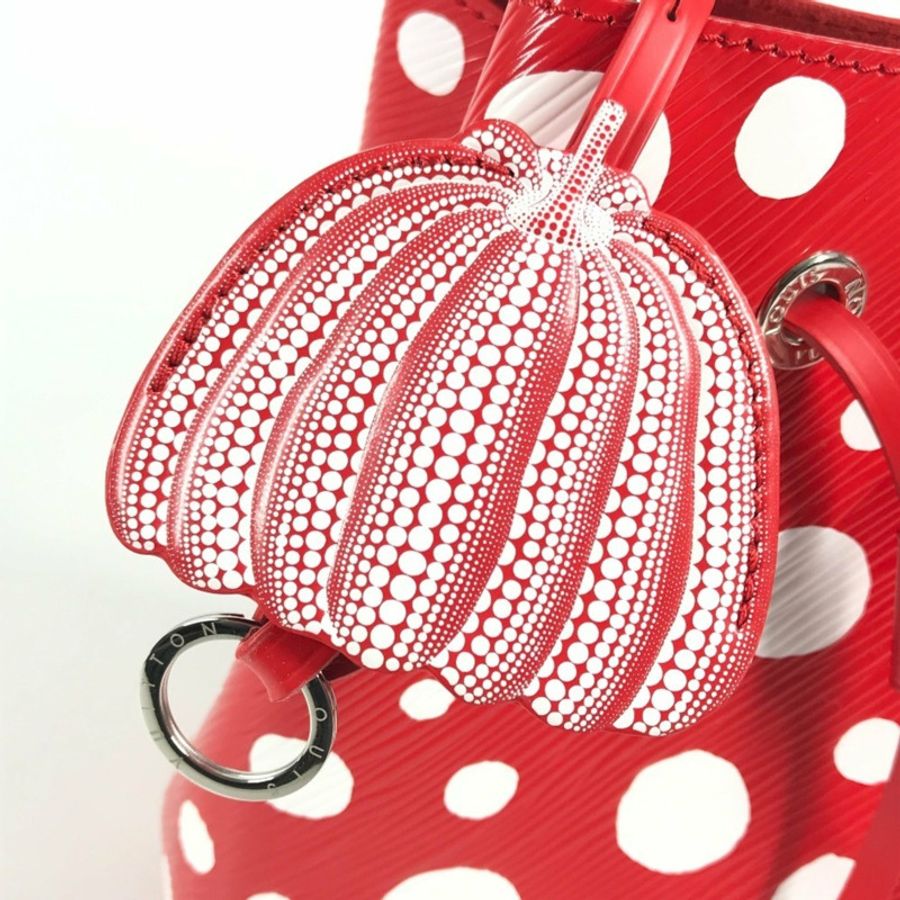 路易威登 Monogram Empreinte LV×YK 草間彌生 NeoNoe 斜背包,抽繩兩用手提包,波點肩帶皮革,紅色,女士,近全新-2