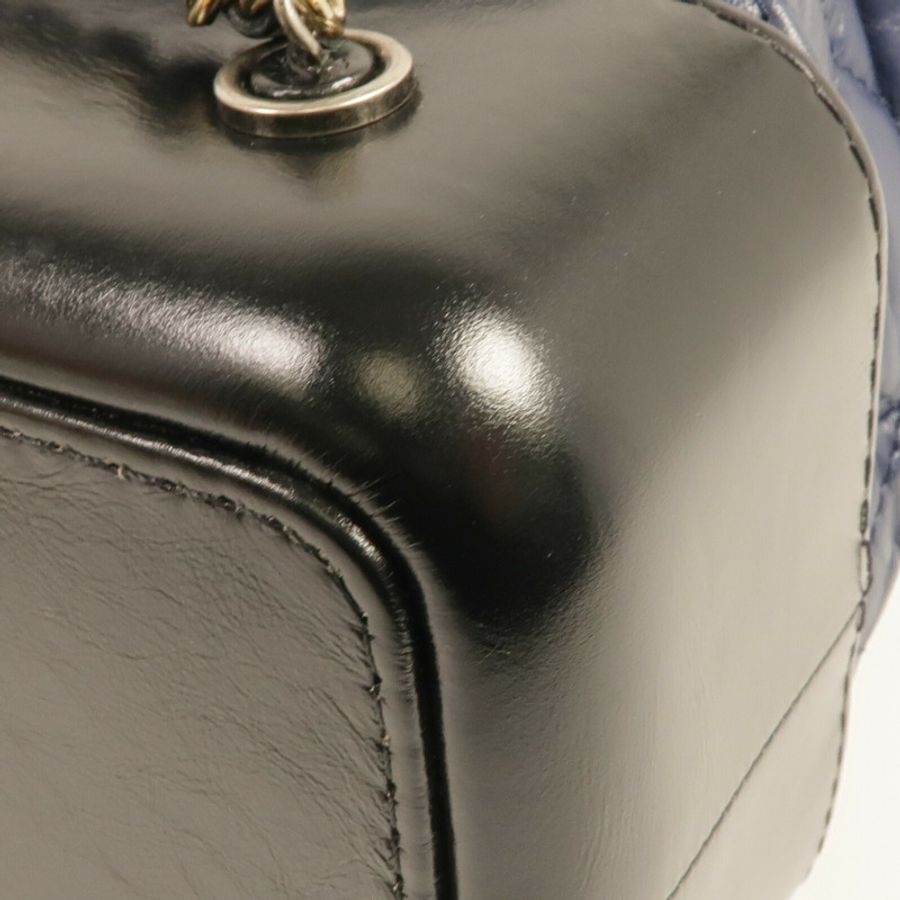 CHANEL 牛皮皮革Gabrielle Backpack銀扣背包-7