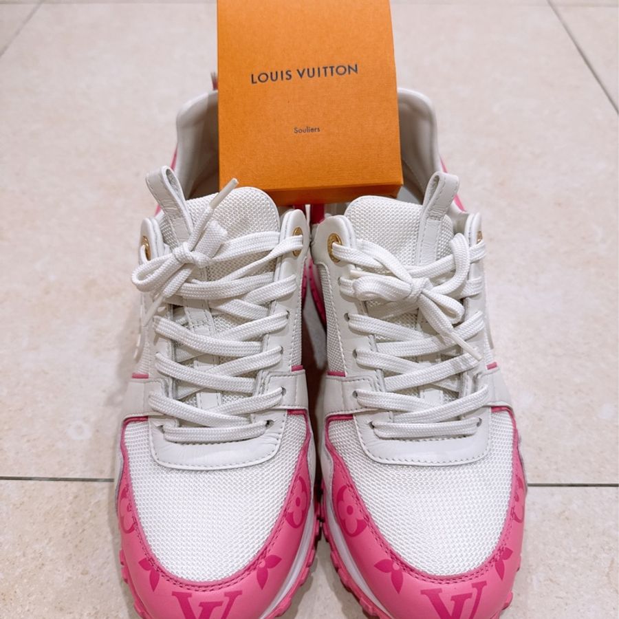 Louis Vuitton Run Away Sneaker粉色老花運動鞋-0