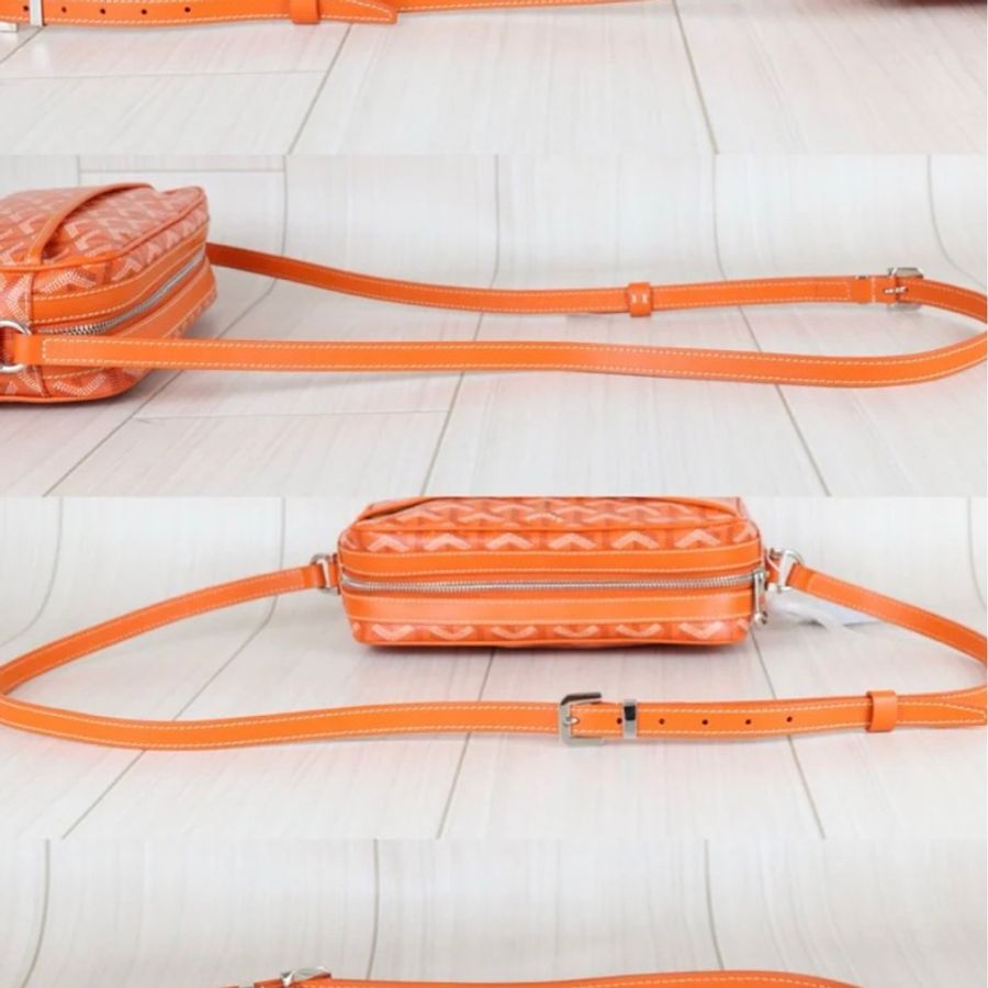 「JL精品代購」98新 Goyard 橘相機包-7