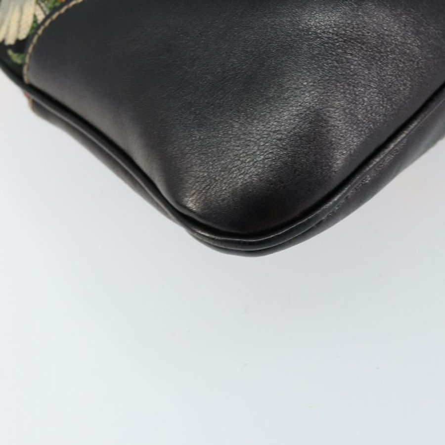 【日本直送】GUCCI Flora帆布單肩包 黑色 金色 153029 正品 156047-13