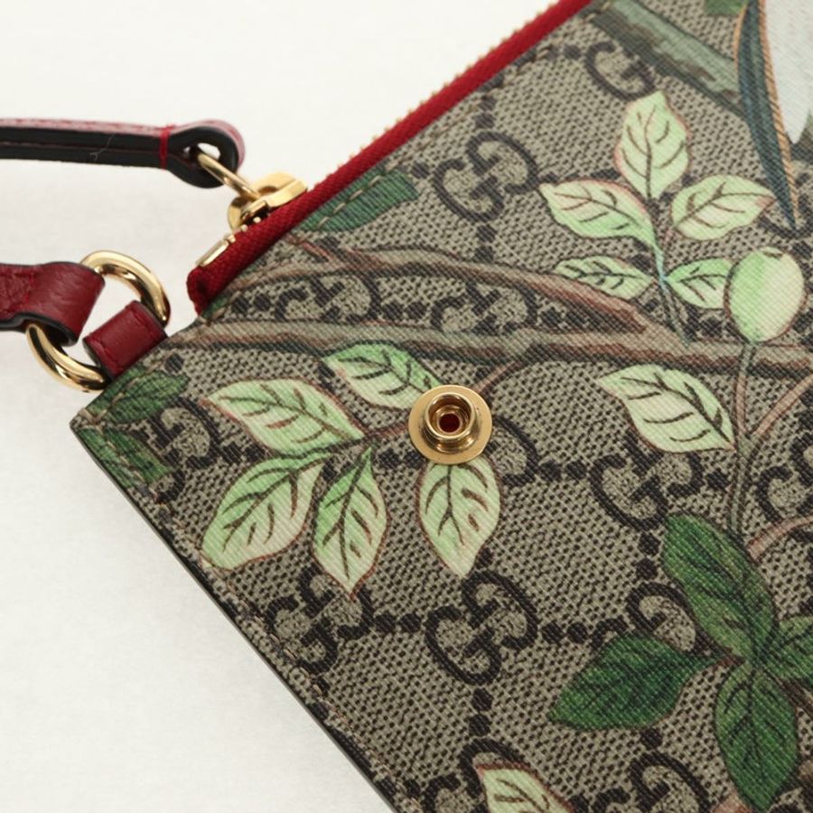 【日本直送】GUCCI GG Supreme 孟加拉虎花卉包 PVC 米色金色 454111 正品 154913SAM-25
