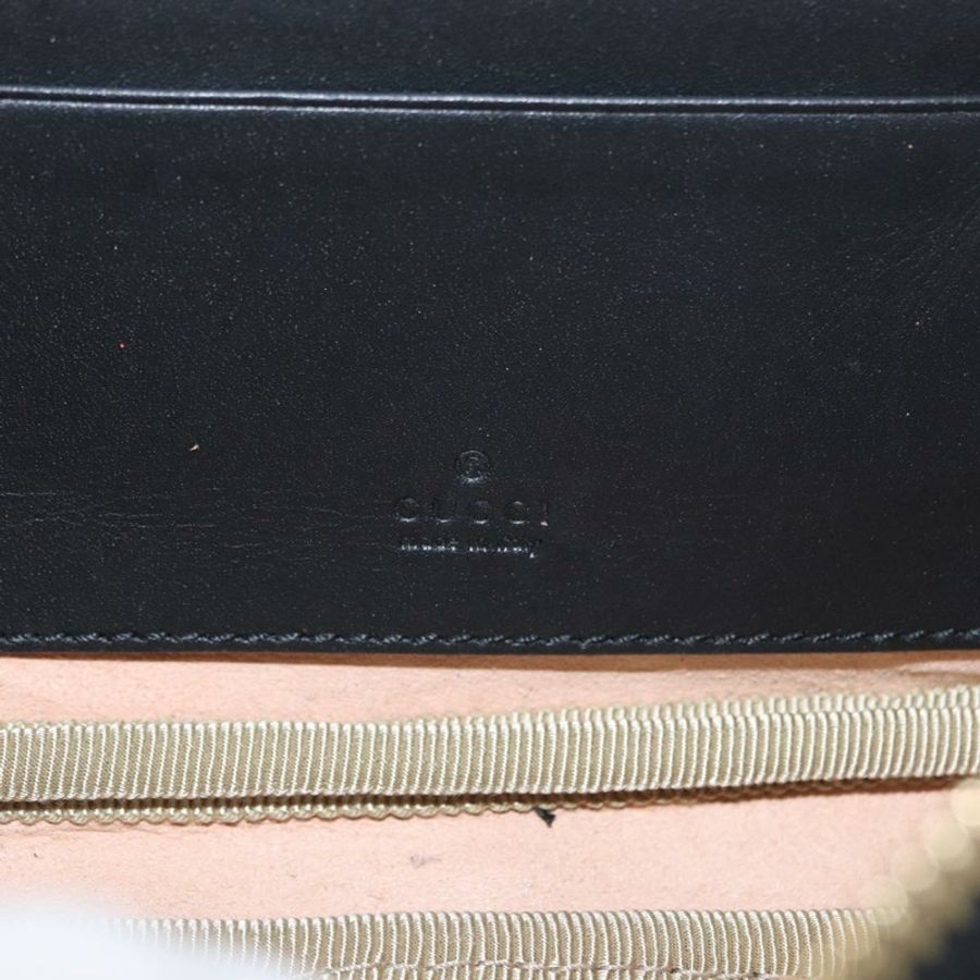 【日本直送】GUCCI Sherry Line 腰包 麂皮琺瑯海軍藍金色 519308 Auth mr1606-19
