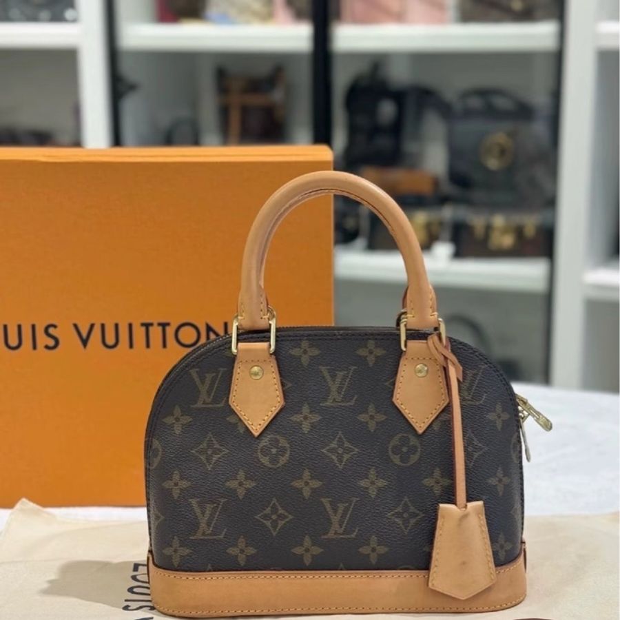 LV M53152 經典MONOGRAM ALMA BB 貝殼包 手提包 斜背包#晶片款#-0
