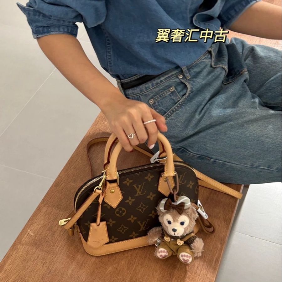 LV M53152 經典MONOGRAM ALMA BB 貝殼包 手提包 斜背包#晶片款#-2