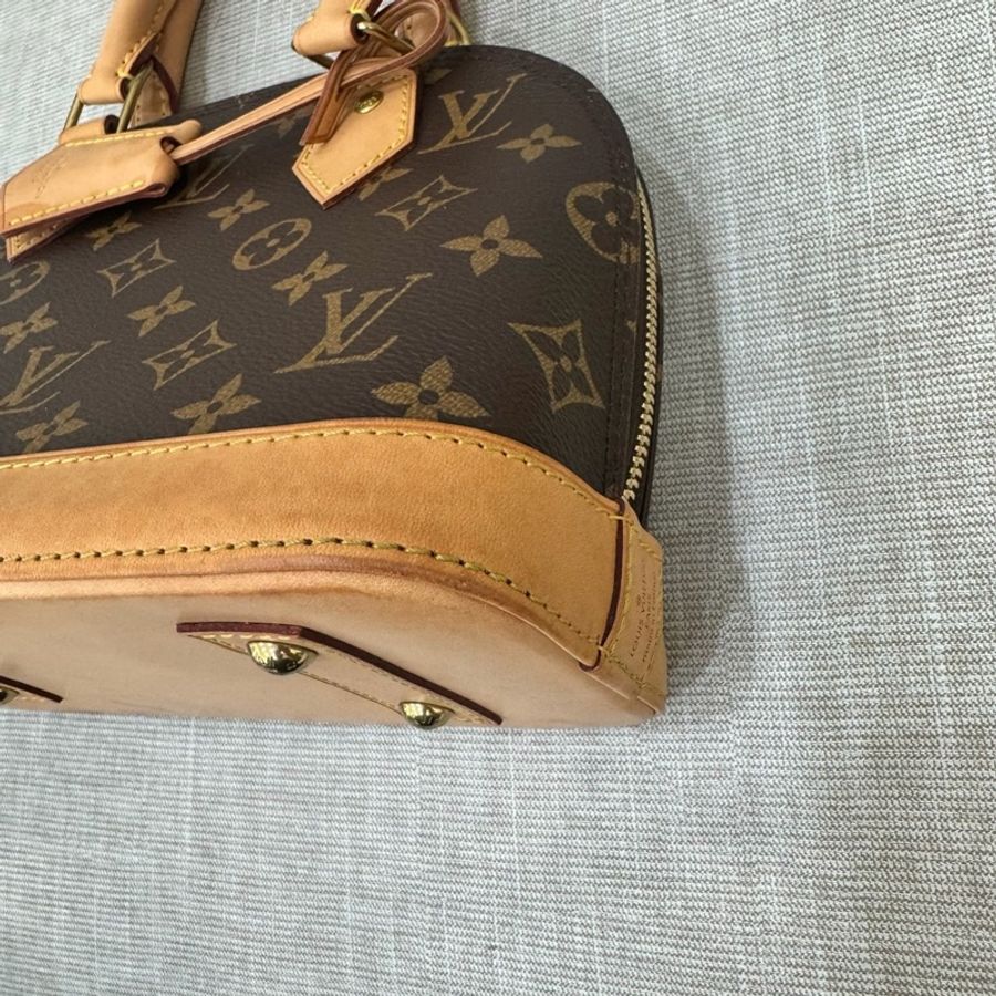 LV M53152 經典MONOGRAM ALMA BB 貝殼包 手提包 斜背包#晶片款#-10