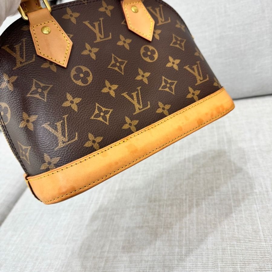 LV M53152 經典MONOGRAM ALMA BB 貝殼包 手提包 斜背包#晶片款#-13