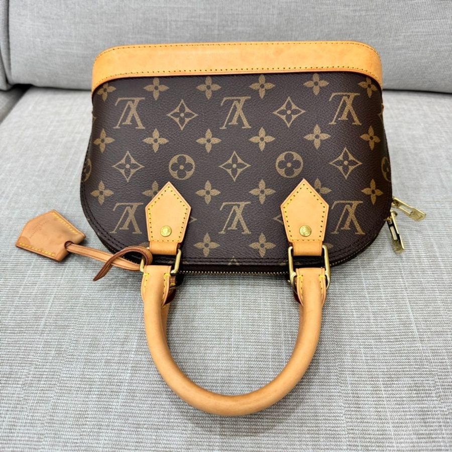 LV M53152 經典MONOGRAM ALMA BB 貝殼包 手提包 斜背包#晶片款#-35