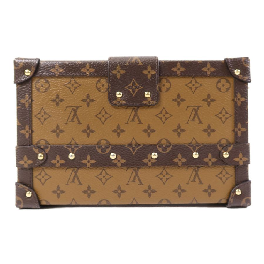 LOUIS VUITTON Monogram Reverse Petite Malle金扣肩背袋-1