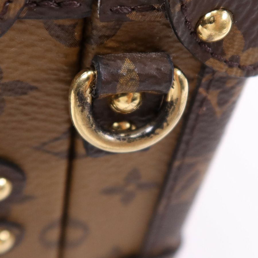 LOUIS VUITTON Monogram Reverse Petite Malle金扣肩背袋-8