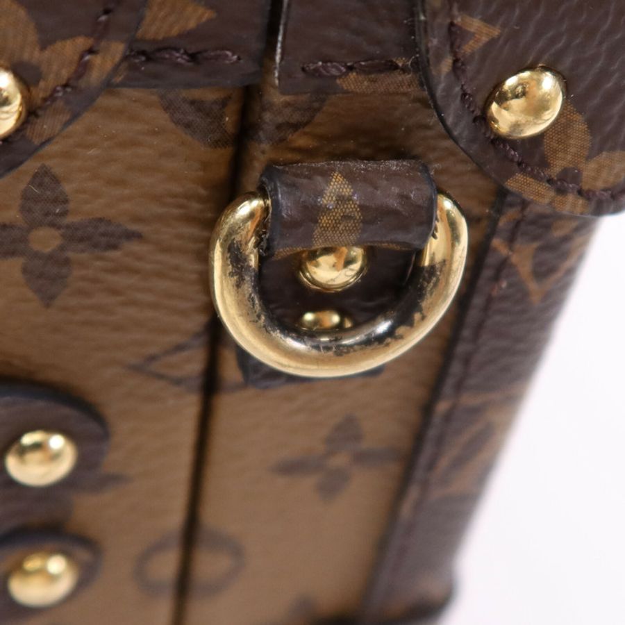 LOUIS VUITTON Monogram Reverse Petite Malle金扣肩背袋-9