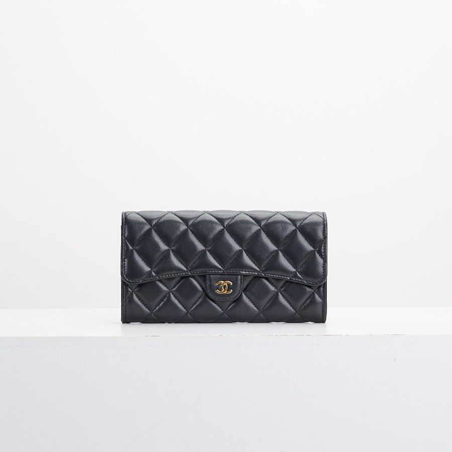 二手Chanel cf長夾 黑金羊-0