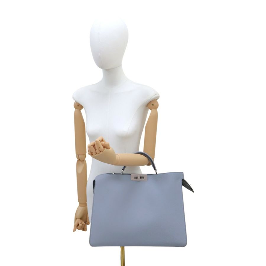 灰色牛皮 Peekaboo ISeeU Mioliu 兩用包【FENDI 芬迪】 7VA529-9