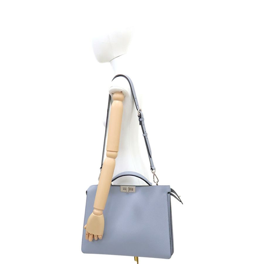 灰色牛皮 Peekaboo ISeeU Mioliu 兩用包【FENDI 芬迪】 7VA529-10