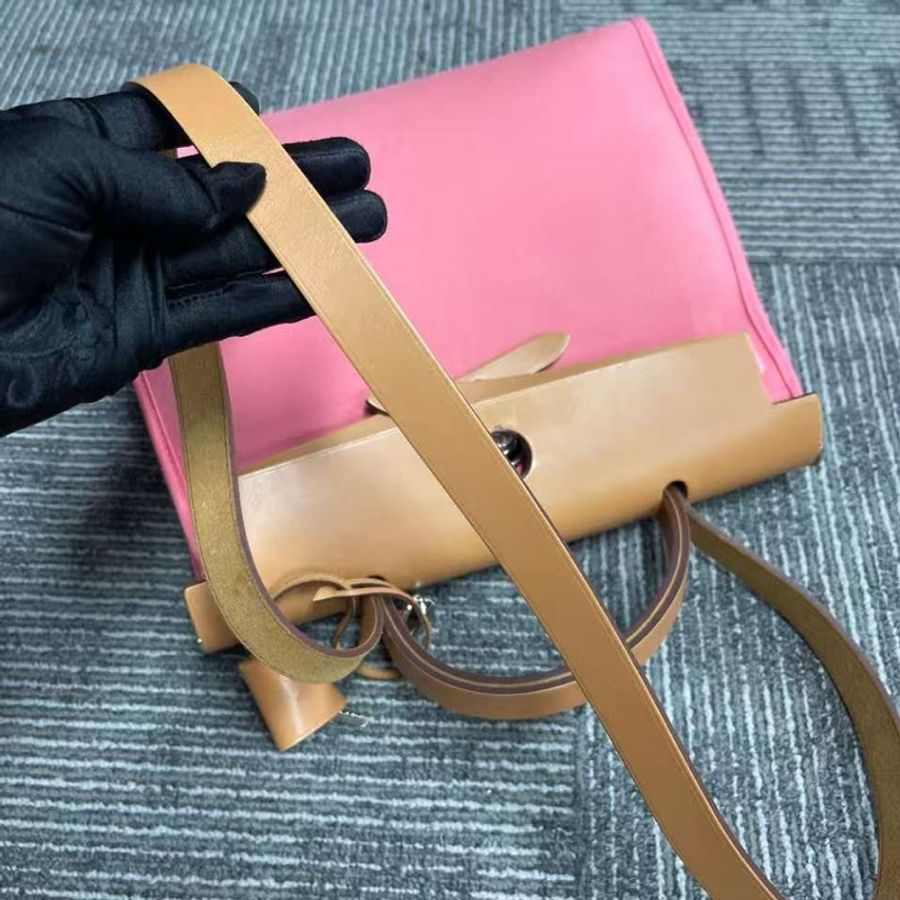 Hermes Herbag 31 新款粉色-8