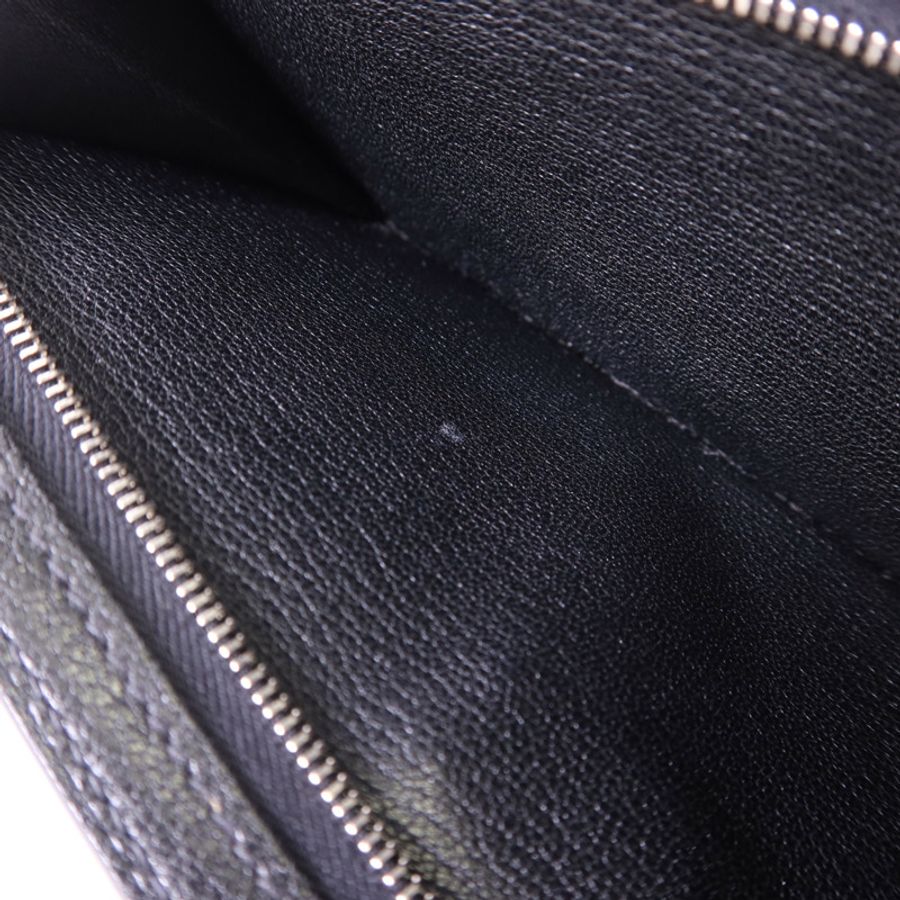 HERMES Chevre皮革Kelly Pocket Long Bifold Wallet銀扣長錢包Noir-19