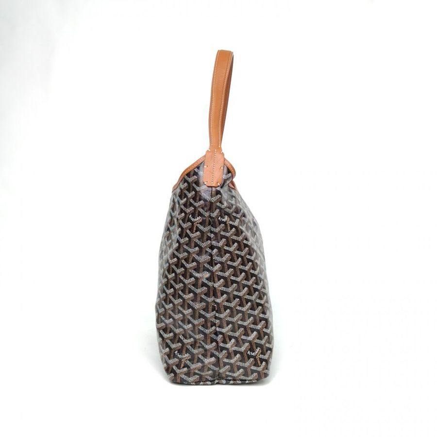 GOYARD BohemeHoboBag子母腋下包棕色PVC銀扣肩背包-3