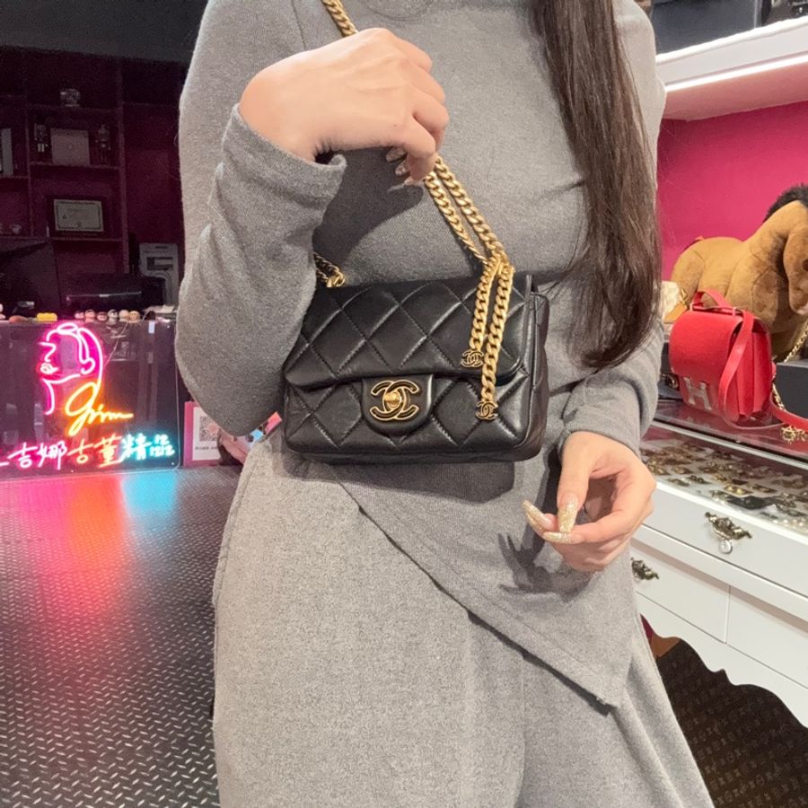 Chanel 琺瑯調節釦方胖子/王吉娜古董精品-2