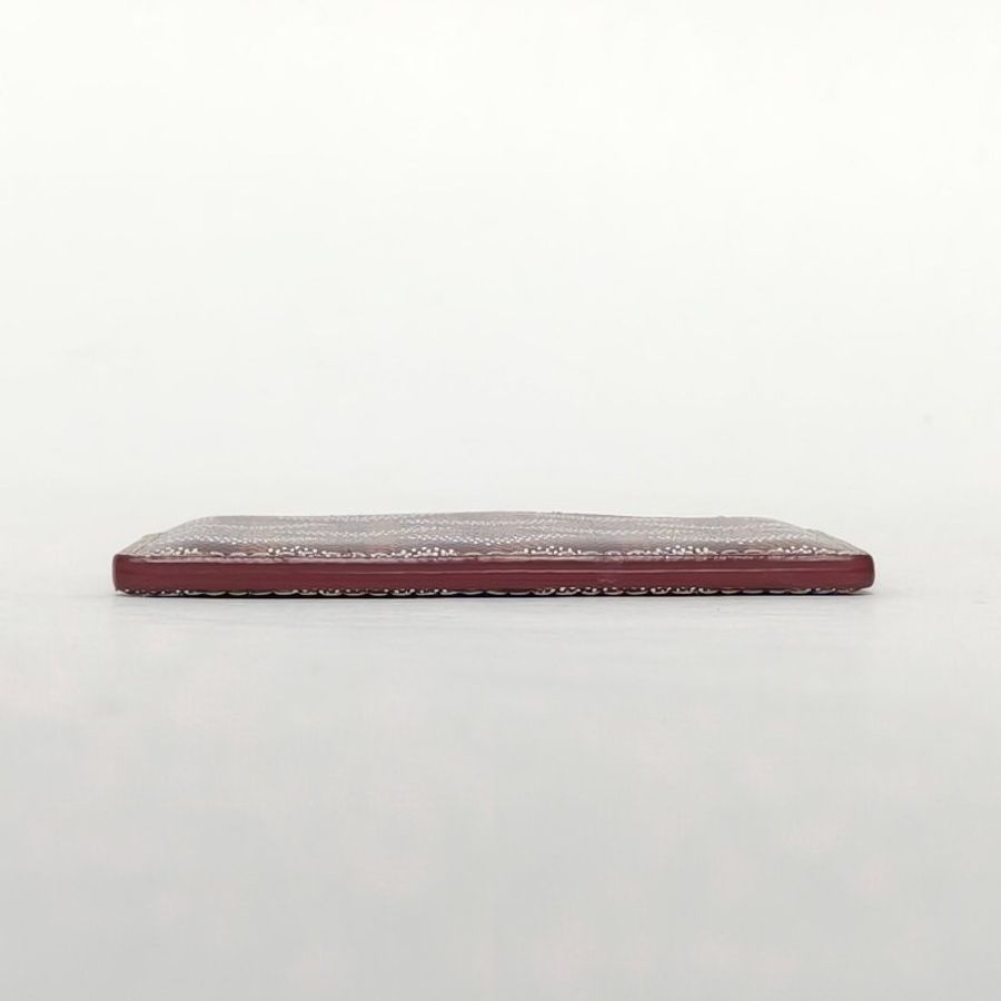 GOYARD 酒紅色PVC卡包肩背包-4