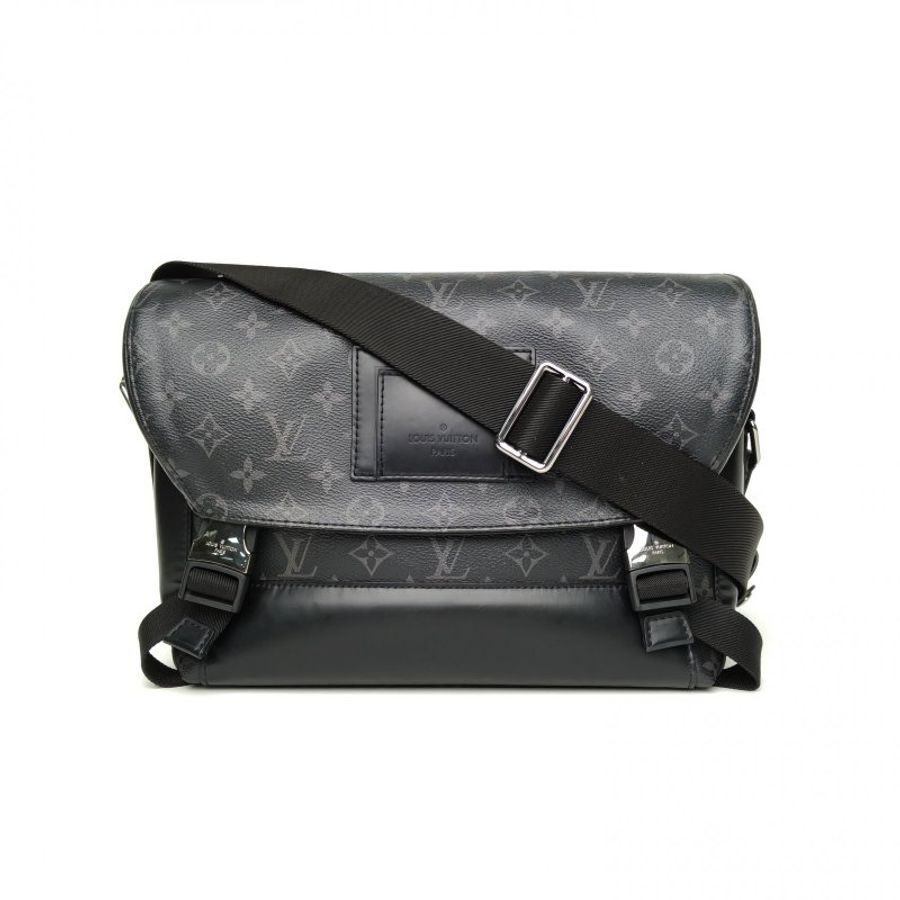 LOUIS VUITTON VOYAGER郵差包小號28黑色PVC2020肩背包-0